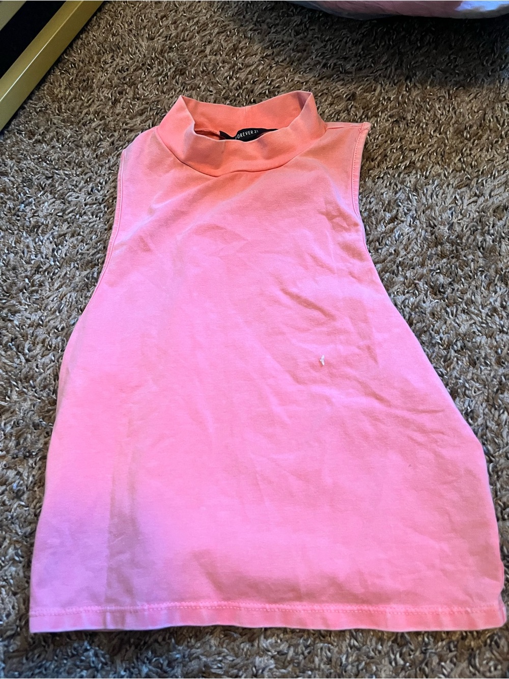 Forever 21 Girls' Pink Sleeveless Mock Neck Tank Dress
